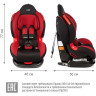 Удерживающее устройство для детей SIGER Кокон ISOFIX красный, гр. I/II, 9-25 кг, 1-7 лет KRES0117